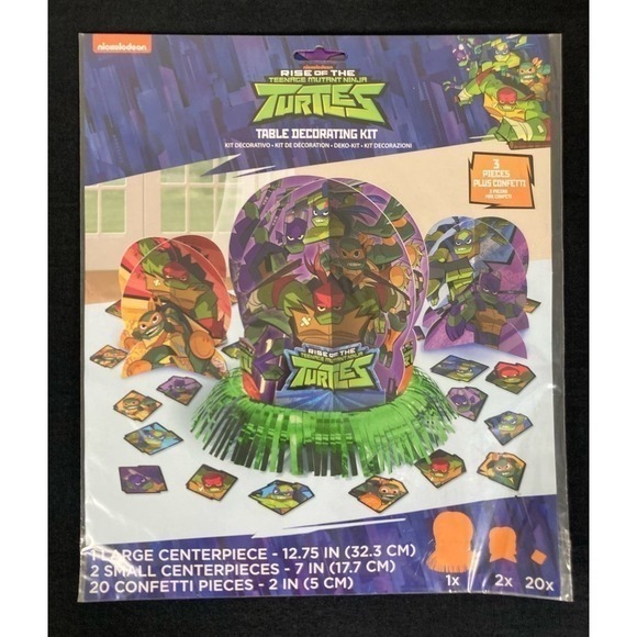 NEW Nickelodeon TMNT Table Decorating Kit Teenage Mutant Ninja Turtles Party - Picture 1 of 12